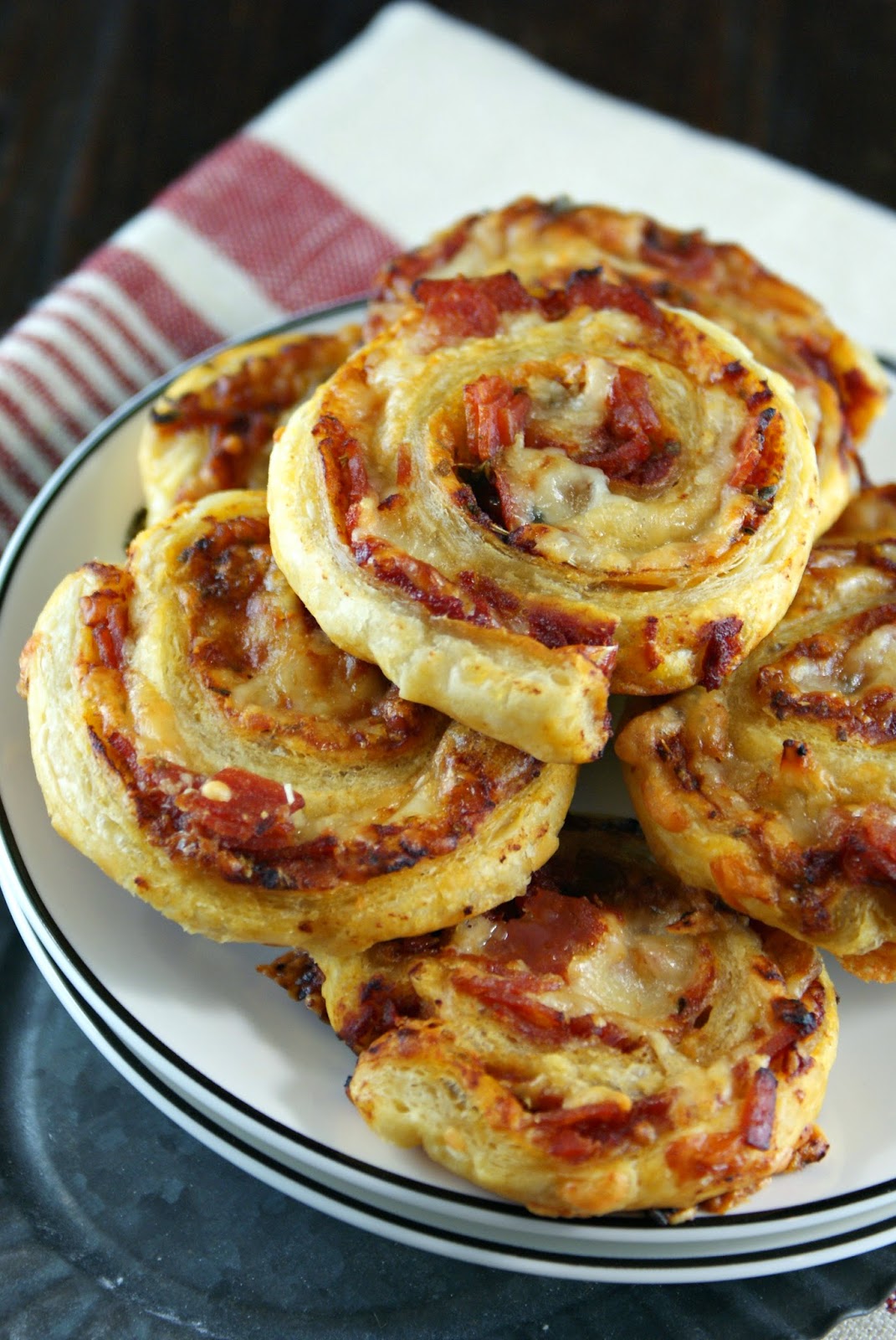 Authentic Suburban Gourmet Pizza Pinwheels Secret Recipe Club