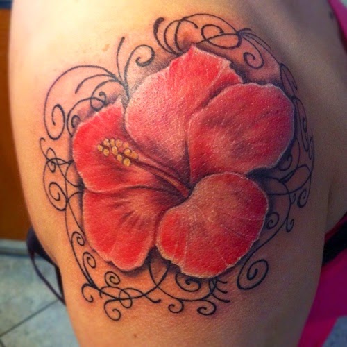 Hawaiian Flower Tattoo Designs