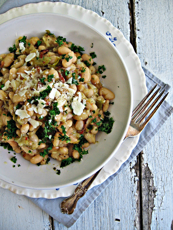 sweetsugarbean Sprouted Kitchen Braised White Beans with Leeks & Bacon
