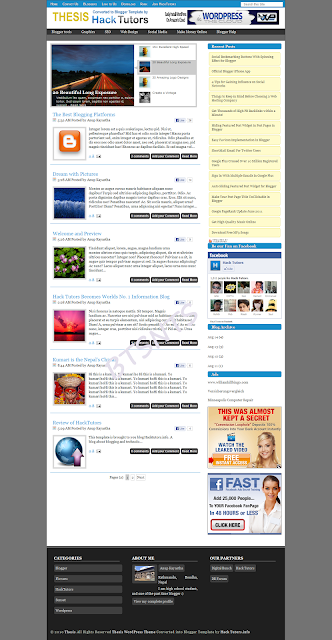 Thesis blogger template 2012 image