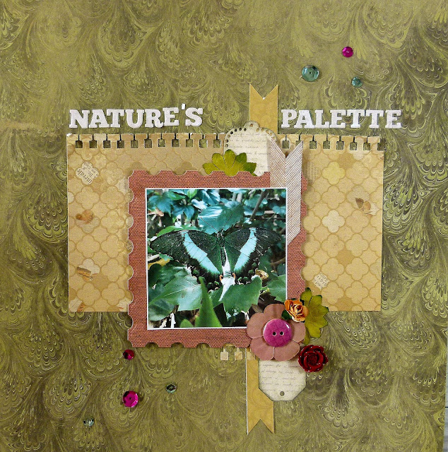 Trimcraft First Edition Falling Leaves scrapbook layout Life in a Snapshot