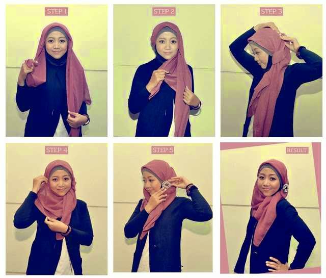 Cara Kreasi Jilbab Paris Segi Empat Cara Kreasi Jilbab Paris Segi Empat