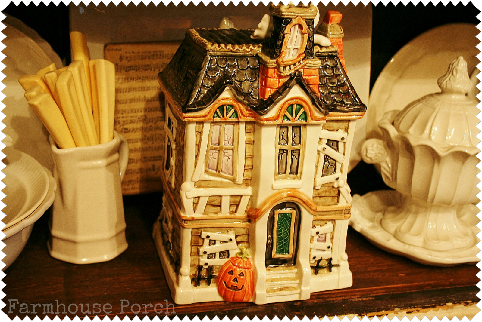 The Farmhouse Porch Halloween Hutch