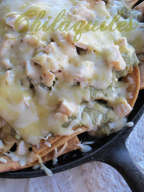 Chilaquiles with Chicken and Roasted Tomatillo Salsa - Purple Chocolat Home