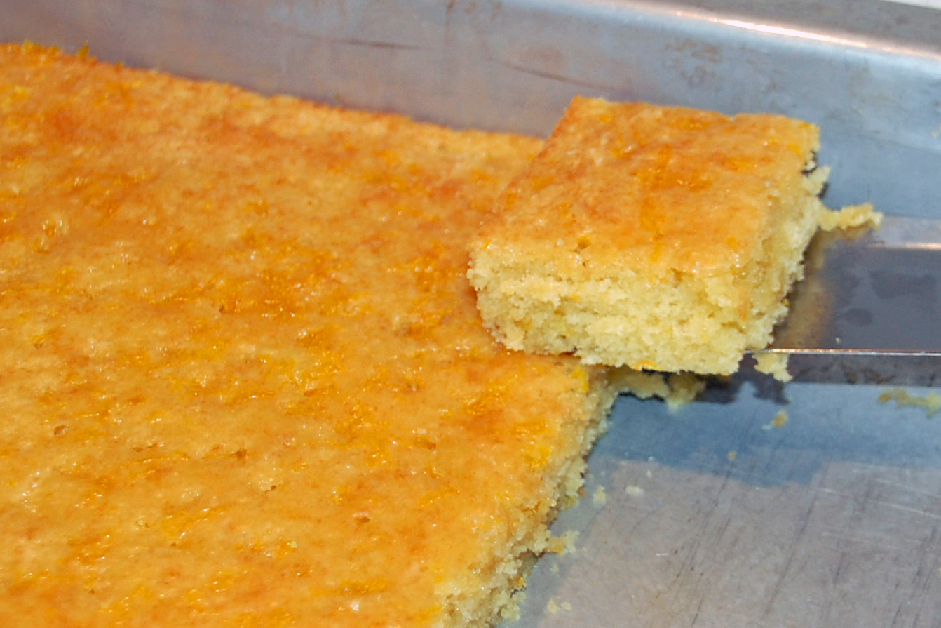 Southern Lady's Recipes Orange Snack Cake with Orange Glaze