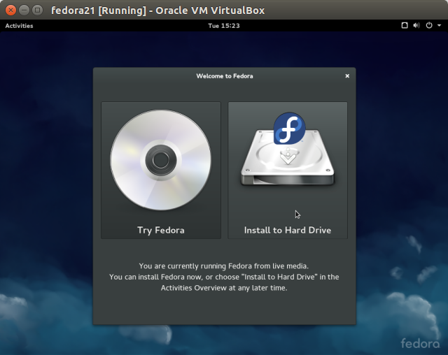 DriveMeca instalando Linux Fedora Workstation 21 paso a paso