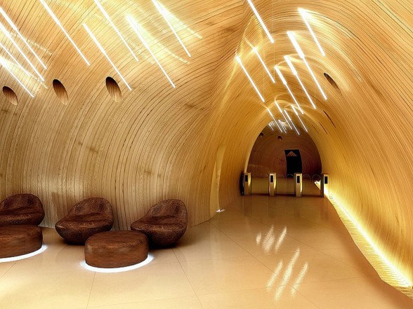 modern futuristic office lounge