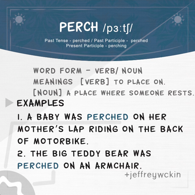 Wanna learn English? WOTD Perch