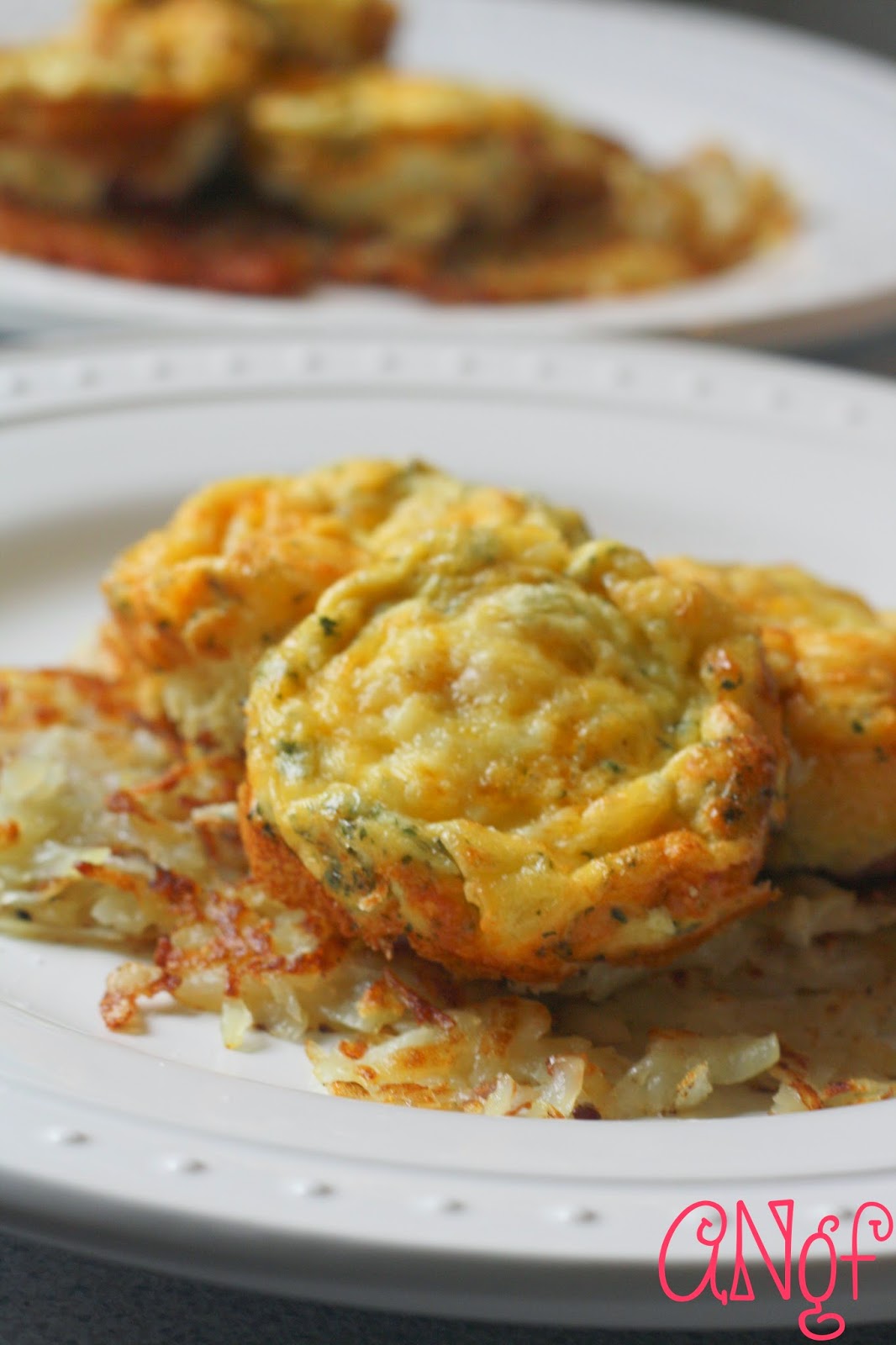 Frittatas Recipe with Coriander and Mexican Cheese served on hashbrowns from Anyonita-nibbles.co.uk