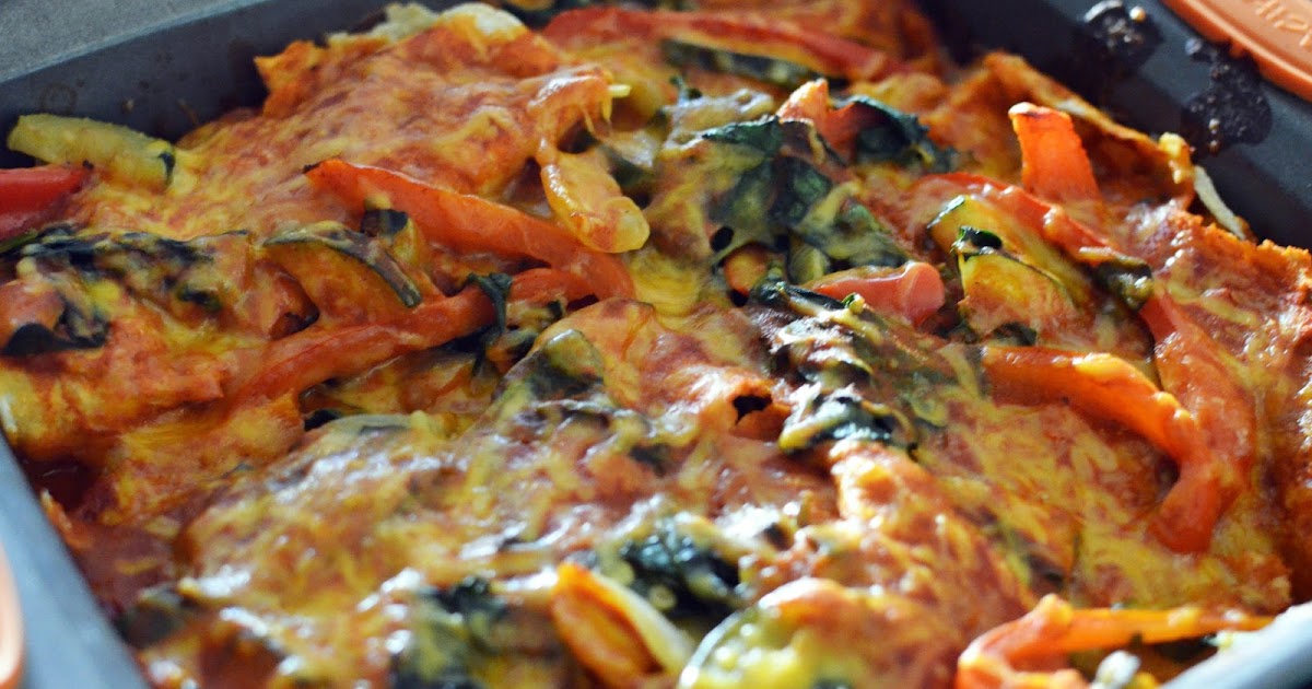 Stacy + Charlie skinny vegetable enchilada bake