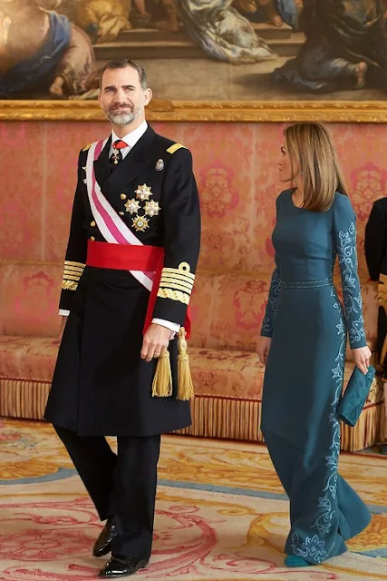 King Felipe of Spain and Queen Letizia of Spain at the New Year's Military Parade