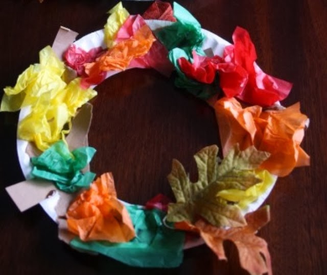 Tissue Paper Plate Wreath Munchkins and Mayhem