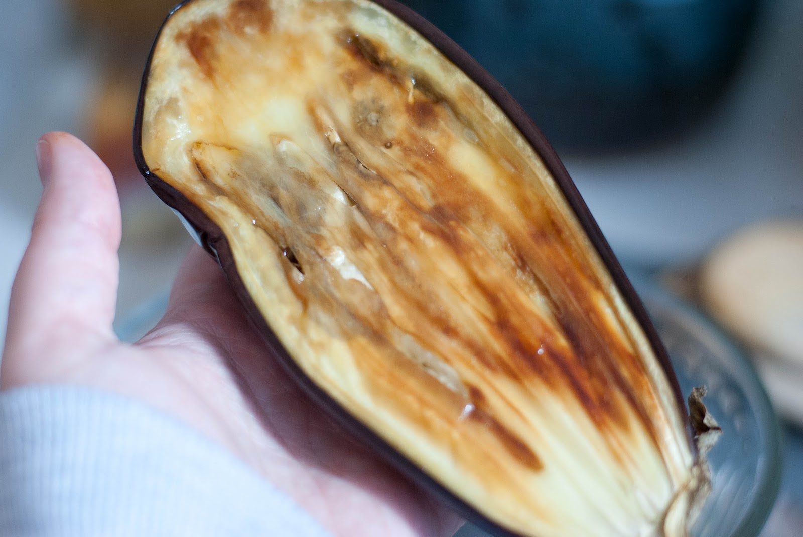 My Trash and Treasure roasted eggplant + olive dip