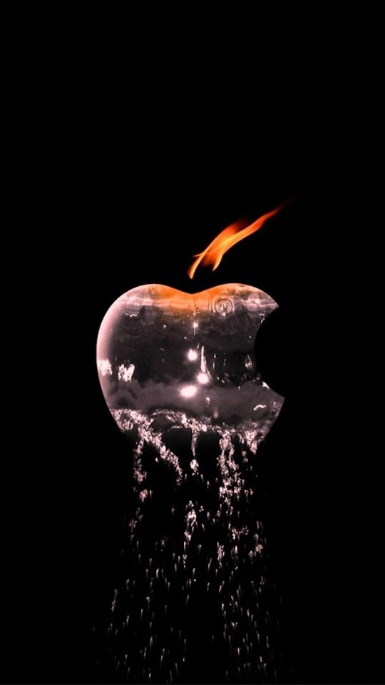  Water 038 Flame Apple Logo   Android Best Wallpaper