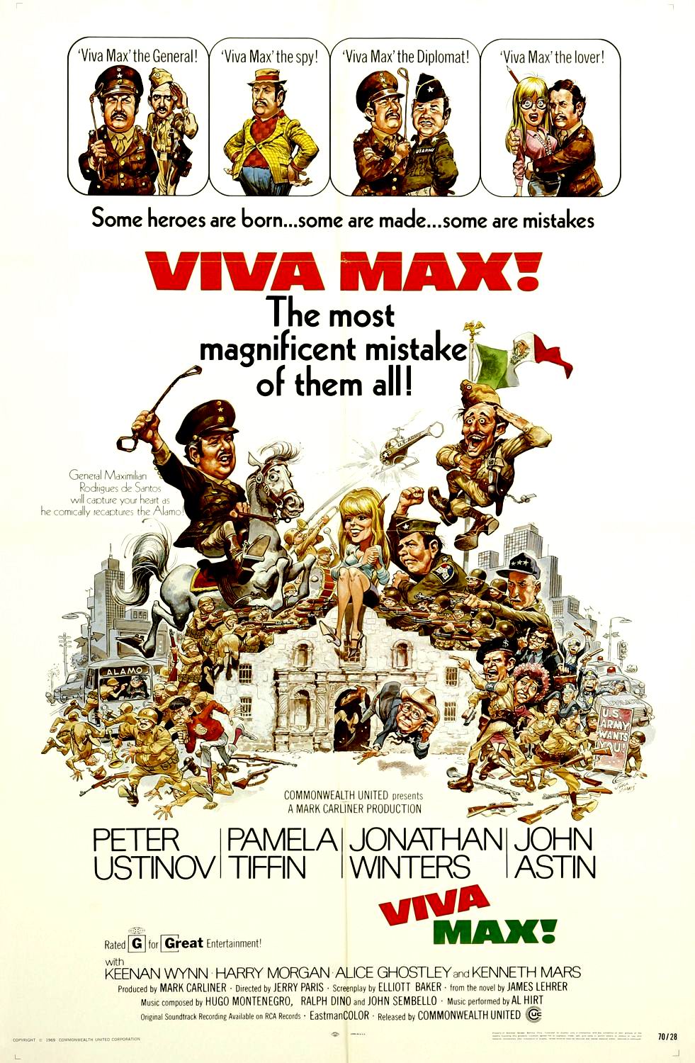 Viva Max ! (1969) Jerry Paris - (Inédit à Paris - Distribué en Province) (10.03.1969 / 05.1969)