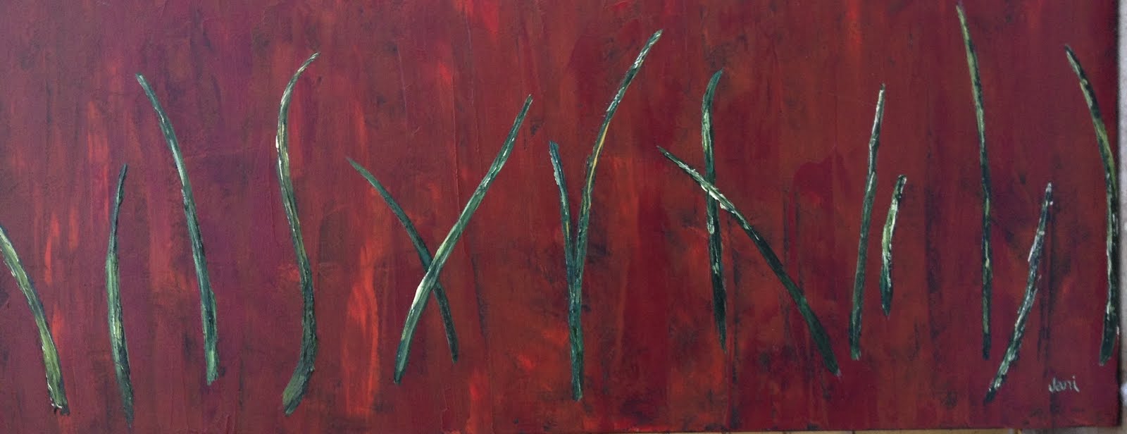 Grasses - 16 x 36" acrylic