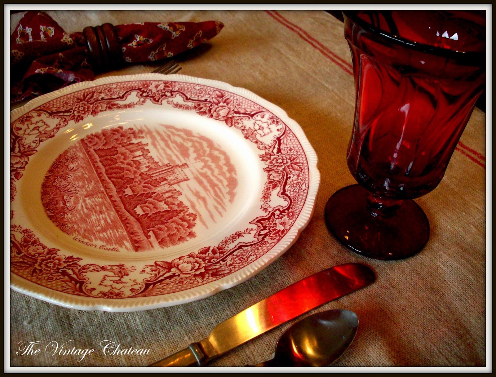 The Vintage Chateau Fostoria Jamestown Ruby Red