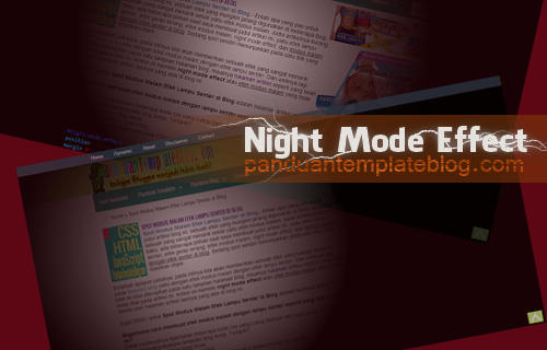 Efek modus malam Spot Modus Malam Efek Lampu Senter di Blog