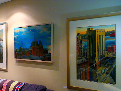 exhibition of Pyrmont paintings by industrial heritage artist Jane Bennett in the members lounge of the Australian National Maritime Museum exhibition of Pyrmont paintings by industrial heritage artist Jane Bennett in the members lounge of the Australian National Maritime Museum