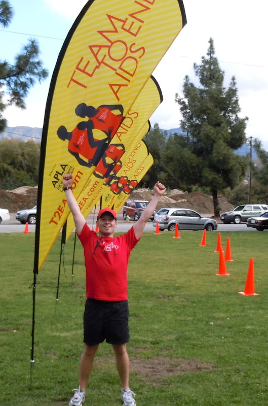 Jason after 23 miles marathon training