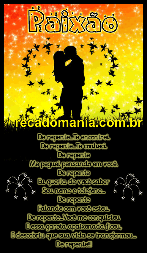 Imagens apaixonadas. O amor está em todos os lugares!