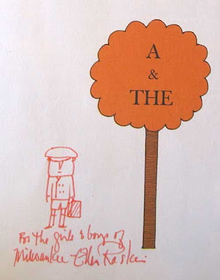 Title page of A & THE with artist signature and art