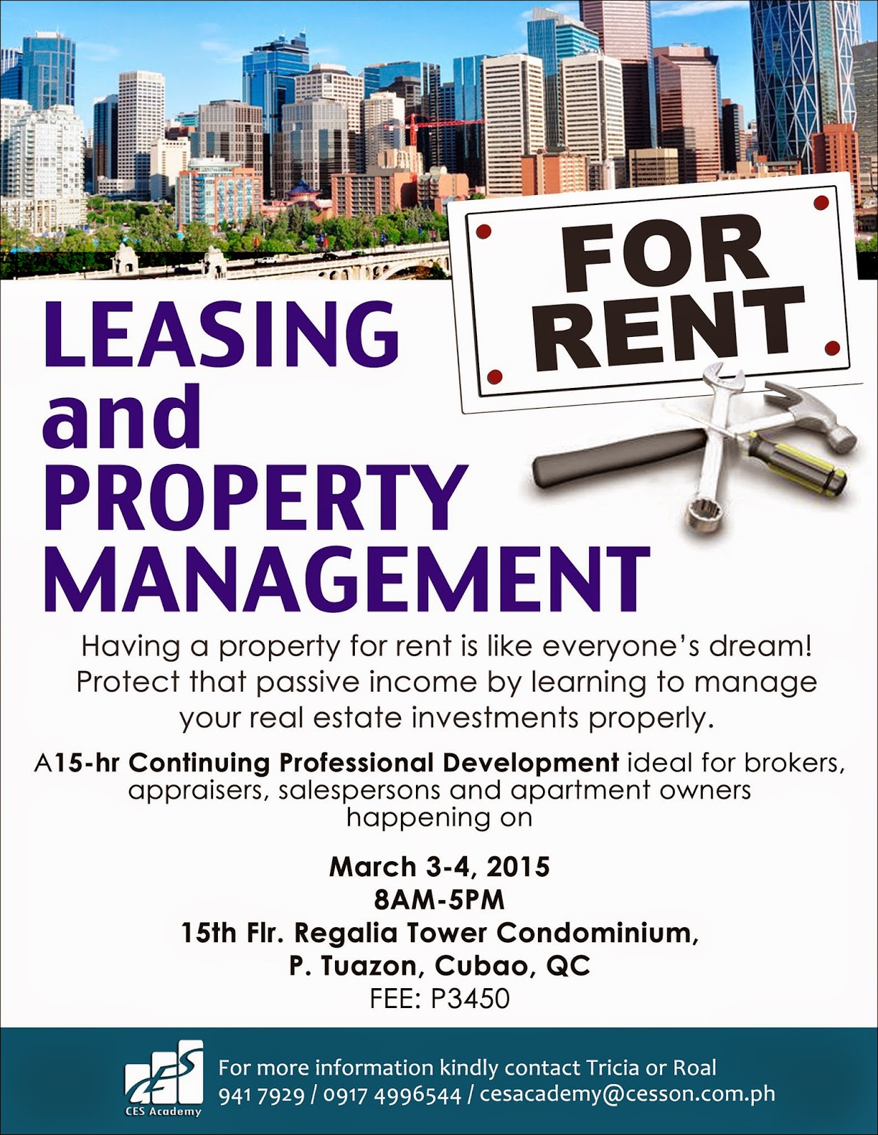 cpd leasing and property management this first week of march ces property managment flyers