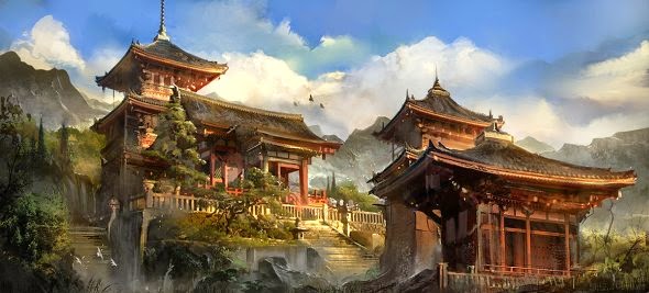 Cenários e paisagens de fantasia nas ilustrações de Flavio Bolla Flavio Bolla deviantart ilustrações fantasia cenários paisagens