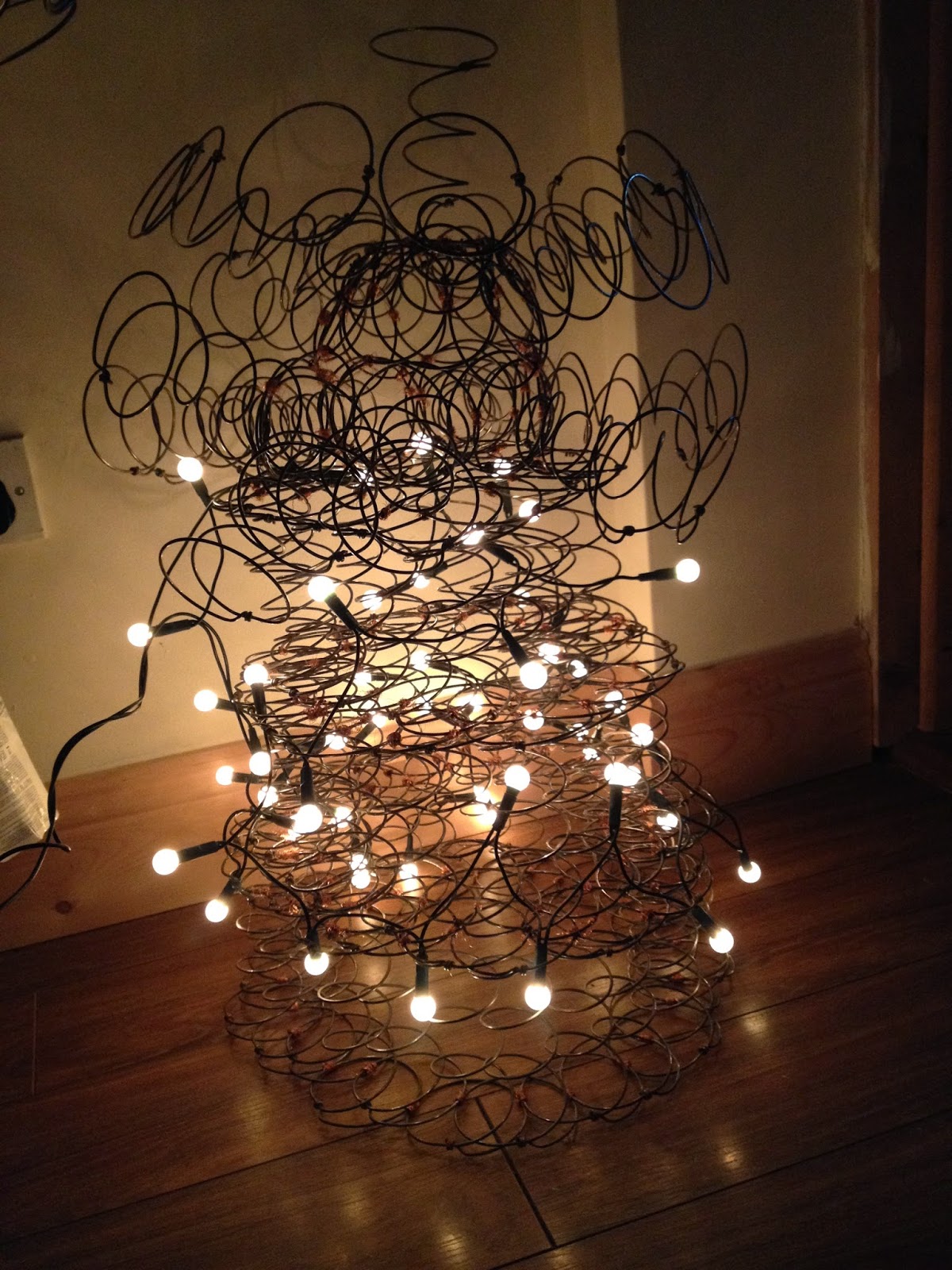 The Art Of UpCycling Recycled Mattress Springs Snowmen