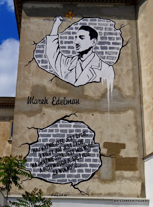 warszawa stolica mural śródmieście graffiti blok ściana marek edelman getto