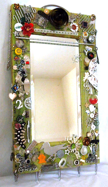Quirky cool junk gallery mirror frame - Obtainium Art featured on I Love That Junk