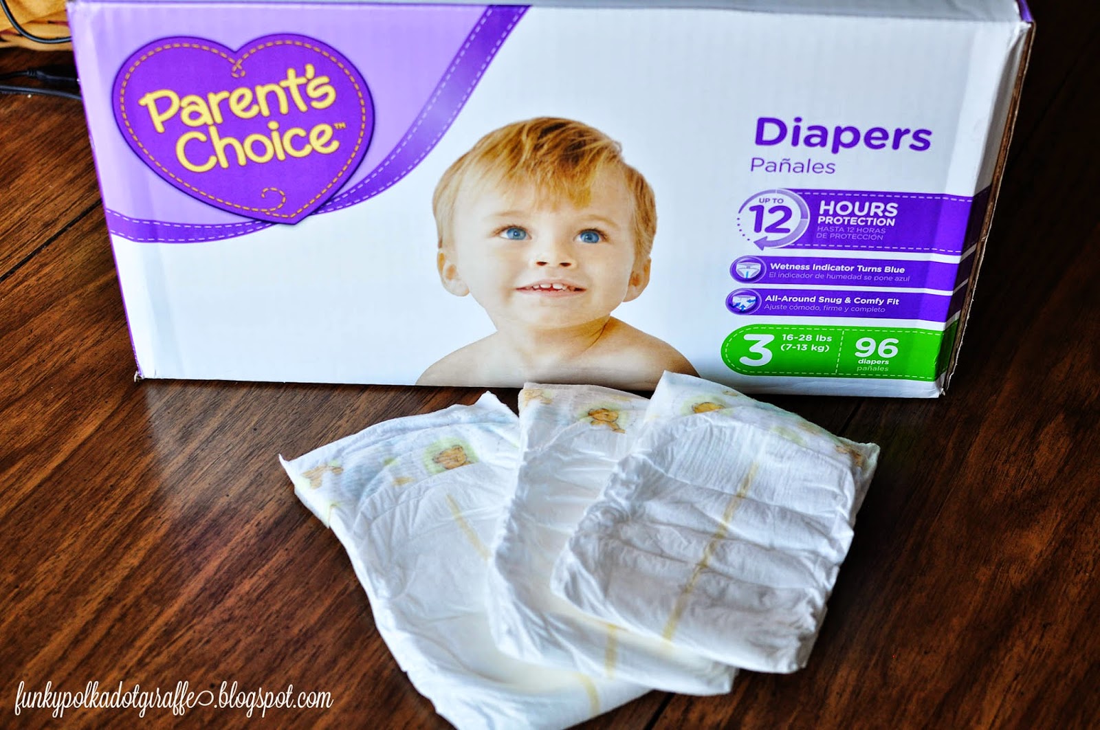 Funky Polkadot Giraffe: Parent's Choice Diapers and Being the Third Baby