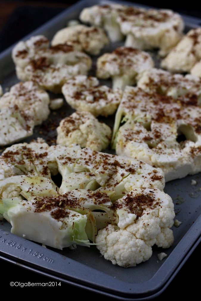 Mango & Tomato Za'atar Roasted Cauliflower With Tahini Sauce