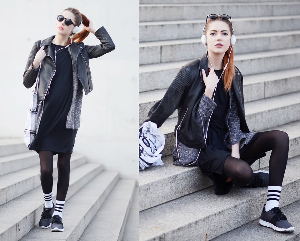 meia preta cano alto adidas