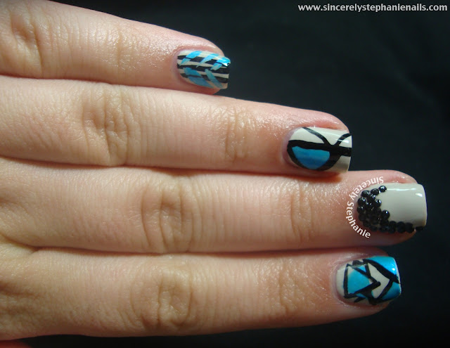 abstract nail art