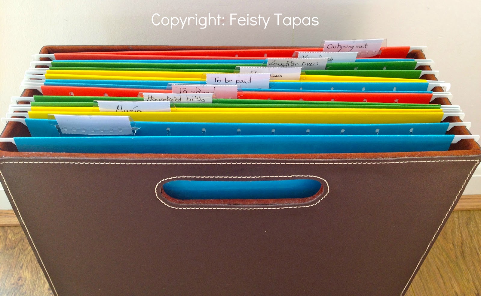 FEISTY TAPAS DIY mail and paperwork organiser