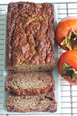 Persimmon Bread w/ Toasted Walnuts & Chopped Dried Fruit (GF)