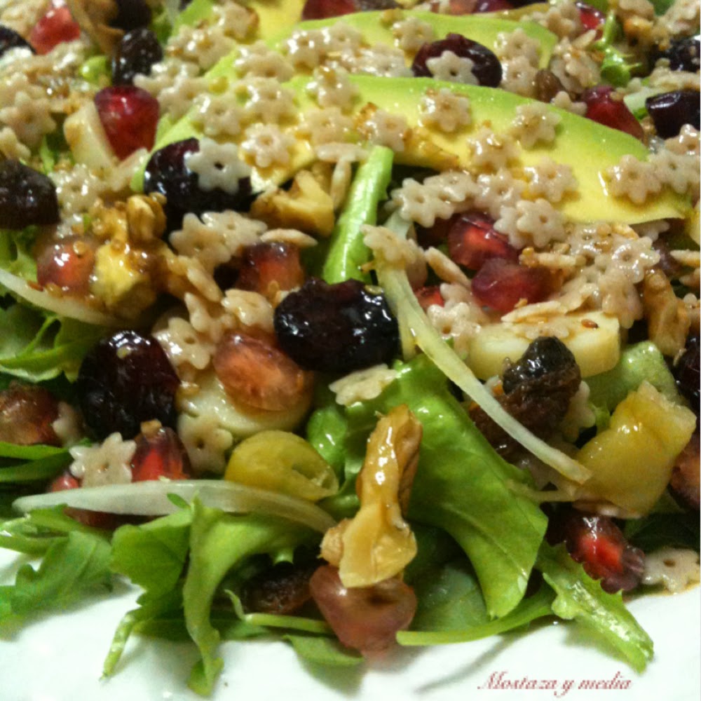 Ensalada mostaza veganas Mostaza y media: Ensalada de Navidad