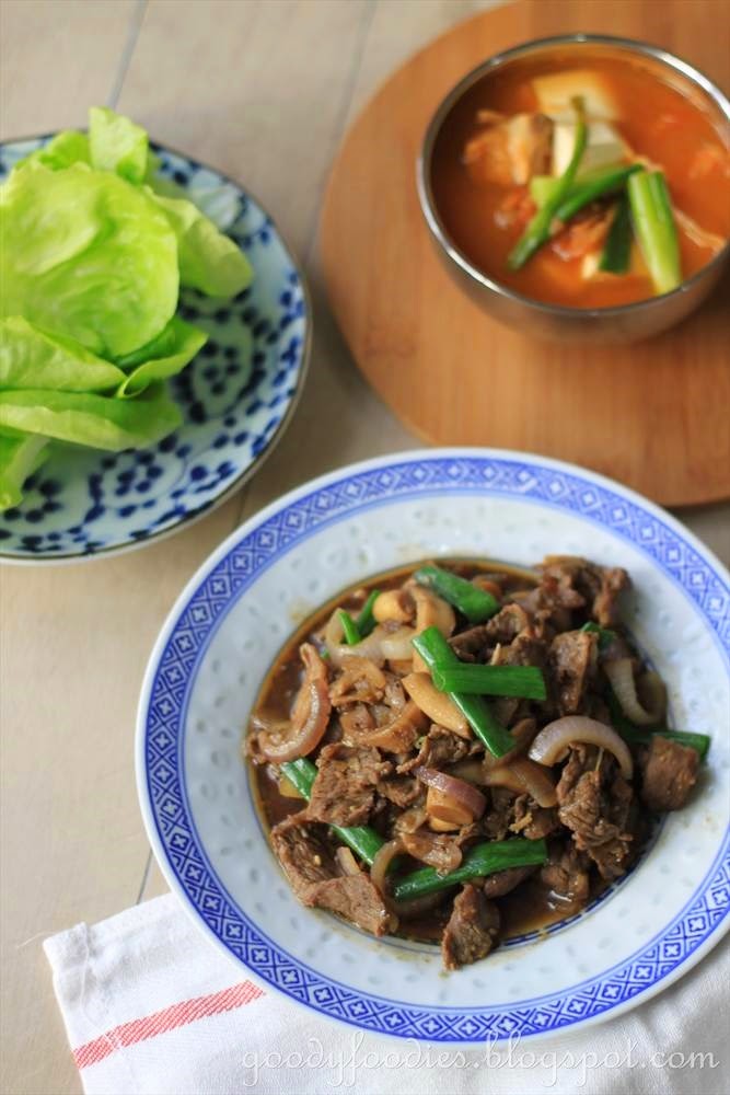GoodyFoodies Recipe Beef Bulgogi (Korean Grilled / PanFried Marinated Beef)