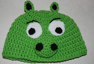 Crochet Green Pig Angry Bird Child Hat