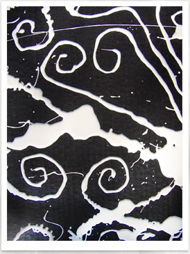 Abtract Expressionism - Student Painting from Drawing on History Jackson Pollock - Drip painting - Drawing on History Art Project - KnoodleU Publishing