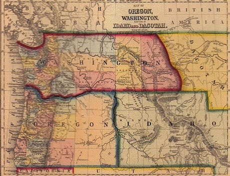 Map of Washington Territory Map of Washington Territory