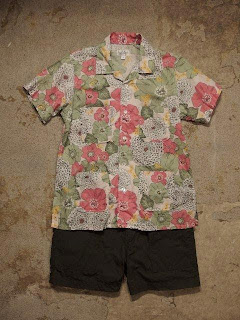 FWK by Engineered Garments Chauncey Shirt in Green/Pink Floral Print Spring/Summer 2015 SUNRISE MARKET