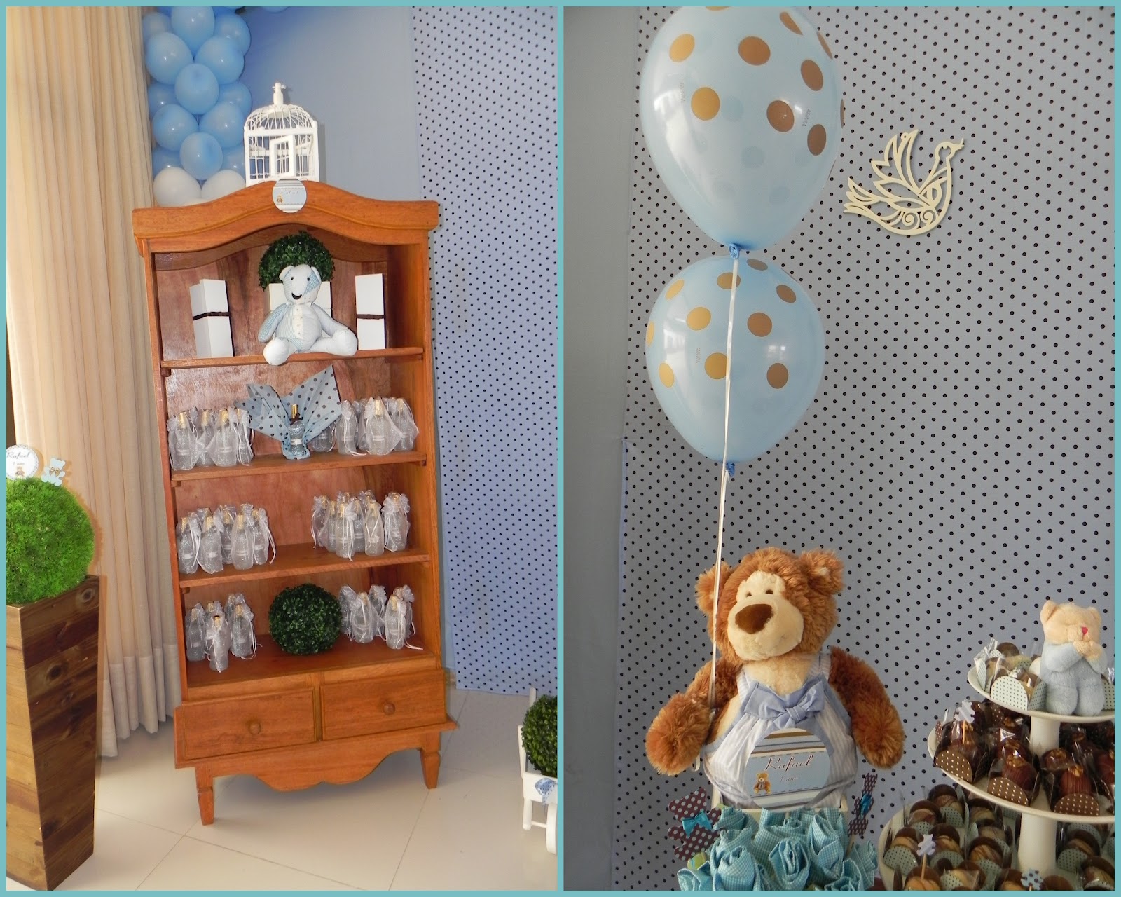 decoracao festa urso azul e marrom:Edfau Festas: URSINHOS AZUL COM POÁ MARROM decoracao festa urso azul e marrom:Edfau Festas: URSINHOS AZUL COM POÁ MARROM