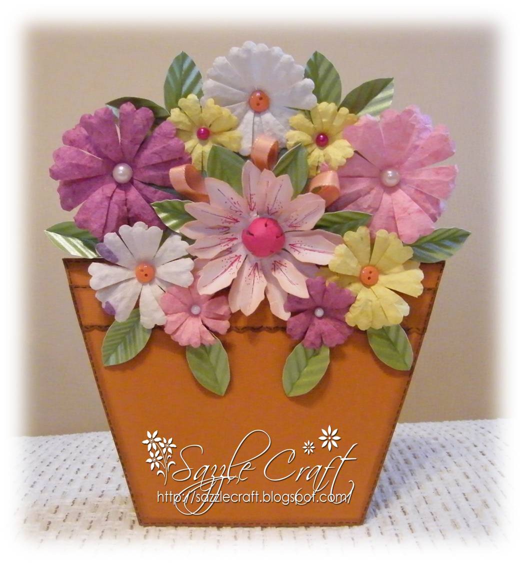 Sazzle Craft Flower Pot Pop Up Card