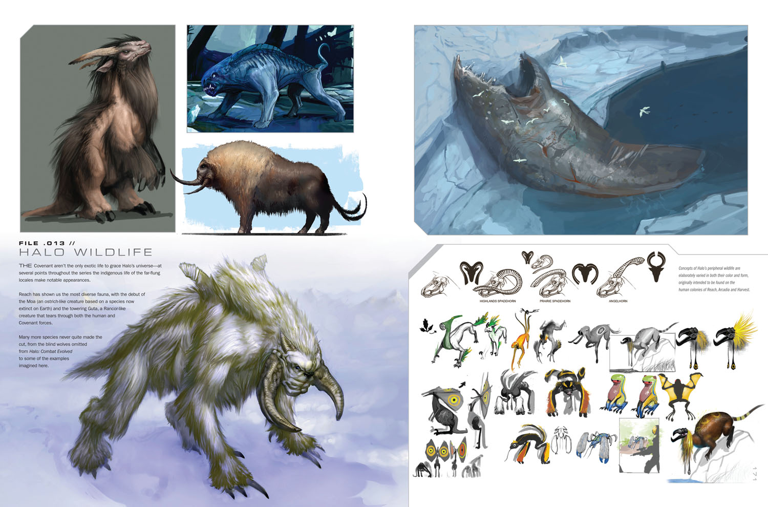 Halo concept art of wildlife that was cut from the games. r/HaloStory