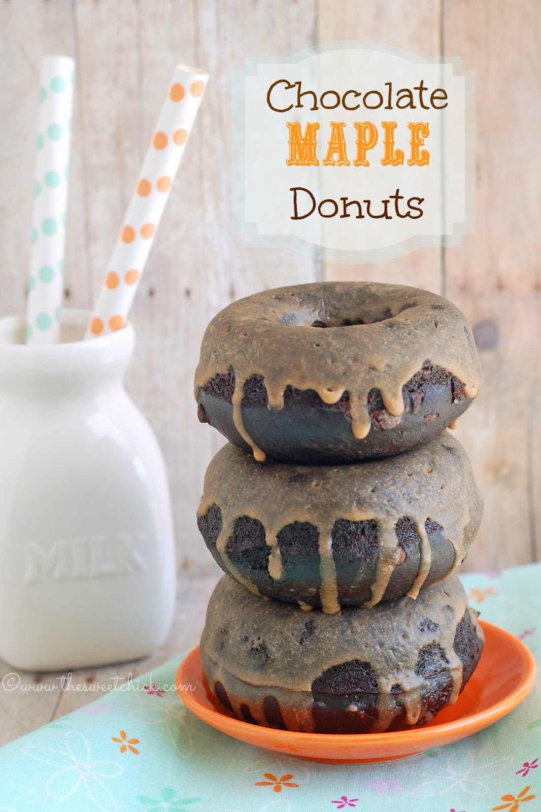 The Sweet Chick Chocolate Maple Donuts