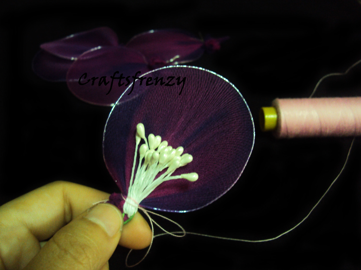 Craftsfrenzy TutorialMaking A Simple Nylon Stocking Flower, Part 2