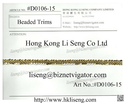 Beaded Trims Manufacturer - Hong Kong Li Seng Co Ltd
