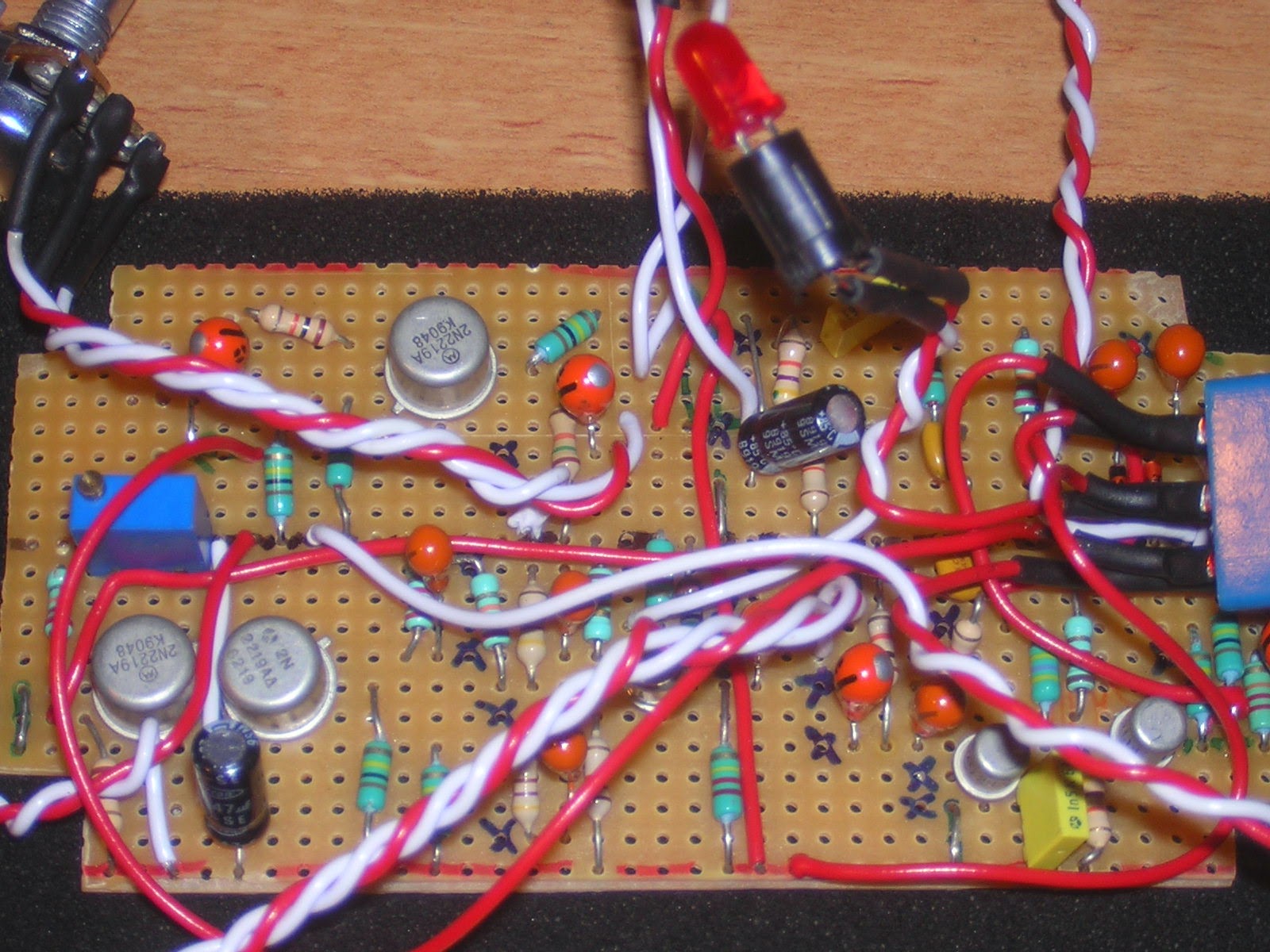 The first version on the Super Fuzz pedal can be seen here on the left of t...
